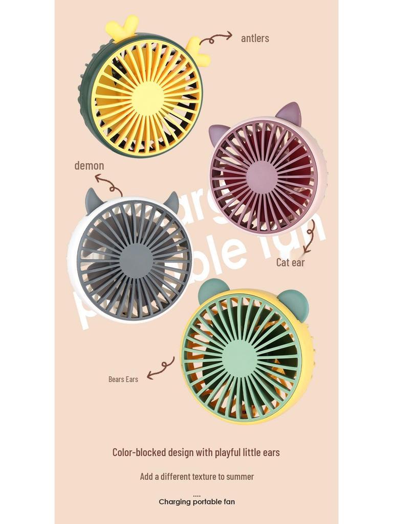 USB Wiederaufladbarer Umhängeventilator - Tragbar, Faltbar, Für den Außenbereich