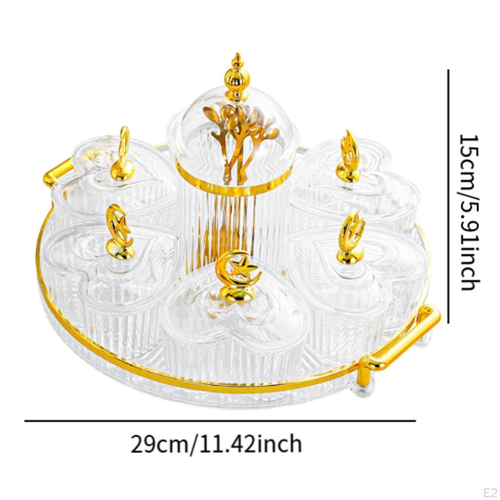 Dried Fruit Plate Appetizer Candy Nuts Dish Divided Serving Dishes for Dining Room