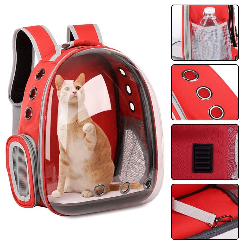 Pet Cat Carrying Bag Space Pet Backpacks Breathable Portable Transparent Backpack Puppy Dog Transport Carrier Space Capsule Bags