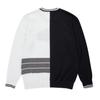MARTINE GOLF Half&Half Color Block Knit Sweater_White (Men)