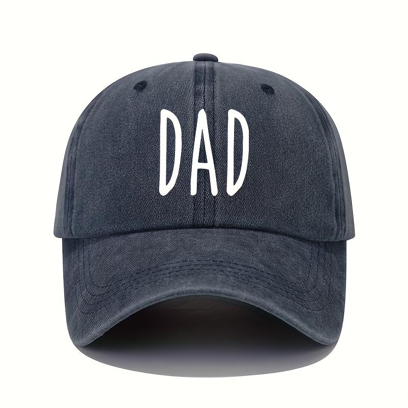 Dad's letter printed baseball cap retro lightweight washable hat with adjustable sun protection hat for travel