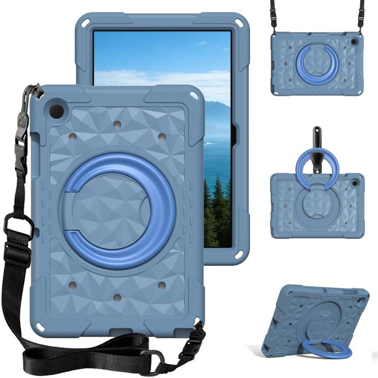 Magic Ring Rotation Holder Shockproof EVA Tablet Case For Samsung Galaxy Tab A11+ / A9+, With Adjustable Removable Shoulder Strap Protective Cover