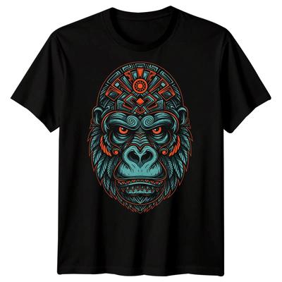 Gorilla Stamm Gorillas Tiere Herren T-Shirt Grafik Tierwelt Primat