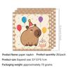 Capibara Birthday Decoration Capybara Birthday for Bara Party Disposable Tableware Plate Balloon Baby Shower Capibara Cumpleaños