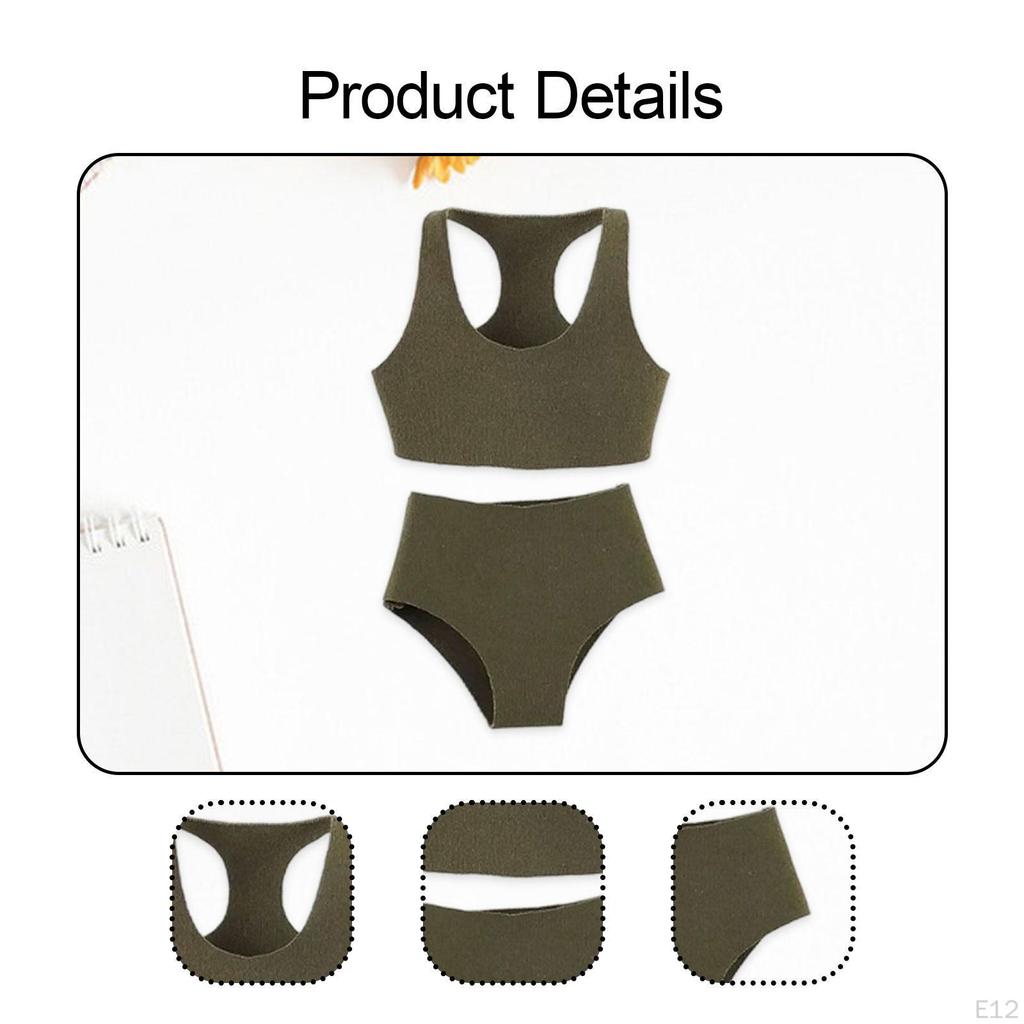 1/12 Miniature Clothing Ensemble with Sports Top and Shorts for Female Dolls