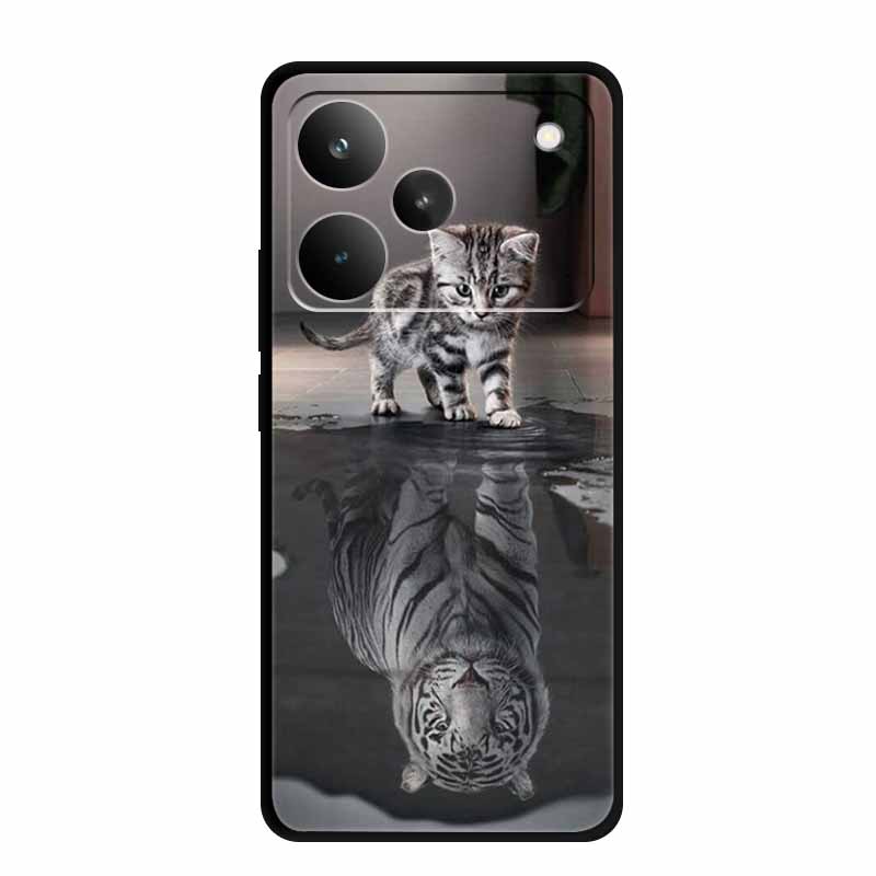 Für Realme P4 Pro 5G Hülle P4Pro Weiche TPU Silikon Rückabdeckung Für Realme P4 Pro Tiere 6,8" Bemalter Wolf Löwe Hülle Schale Tasche