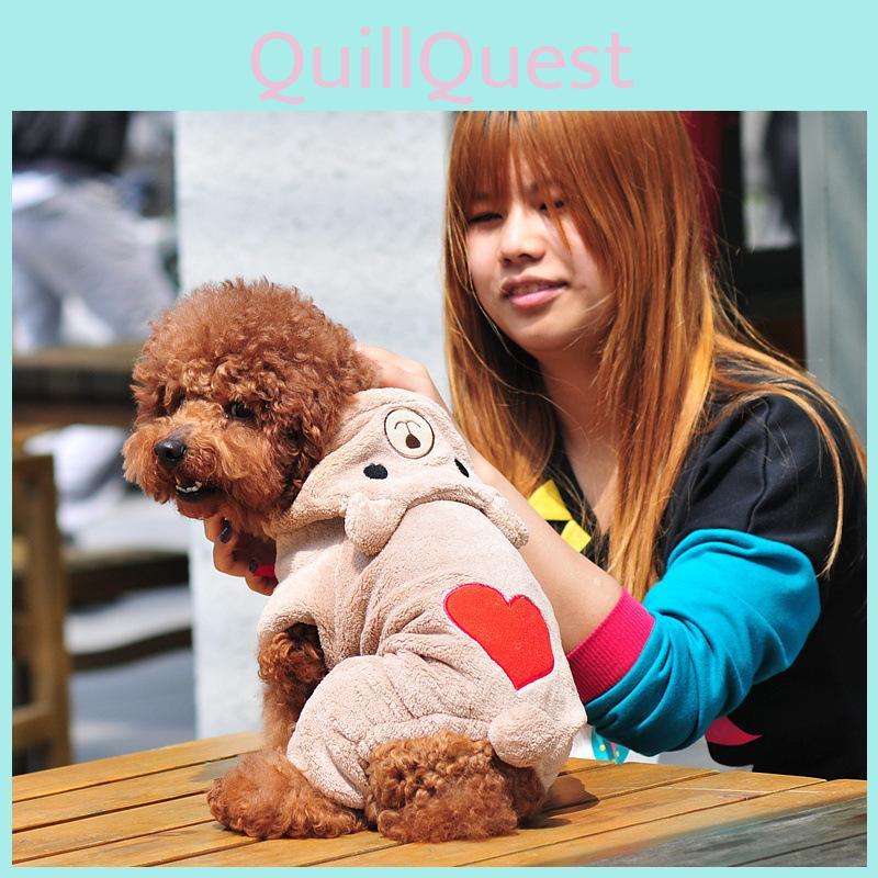 Gemütliches Fleece Bärenkostüm für kleine Hunde Perfekt für Winter- und Herbsttage