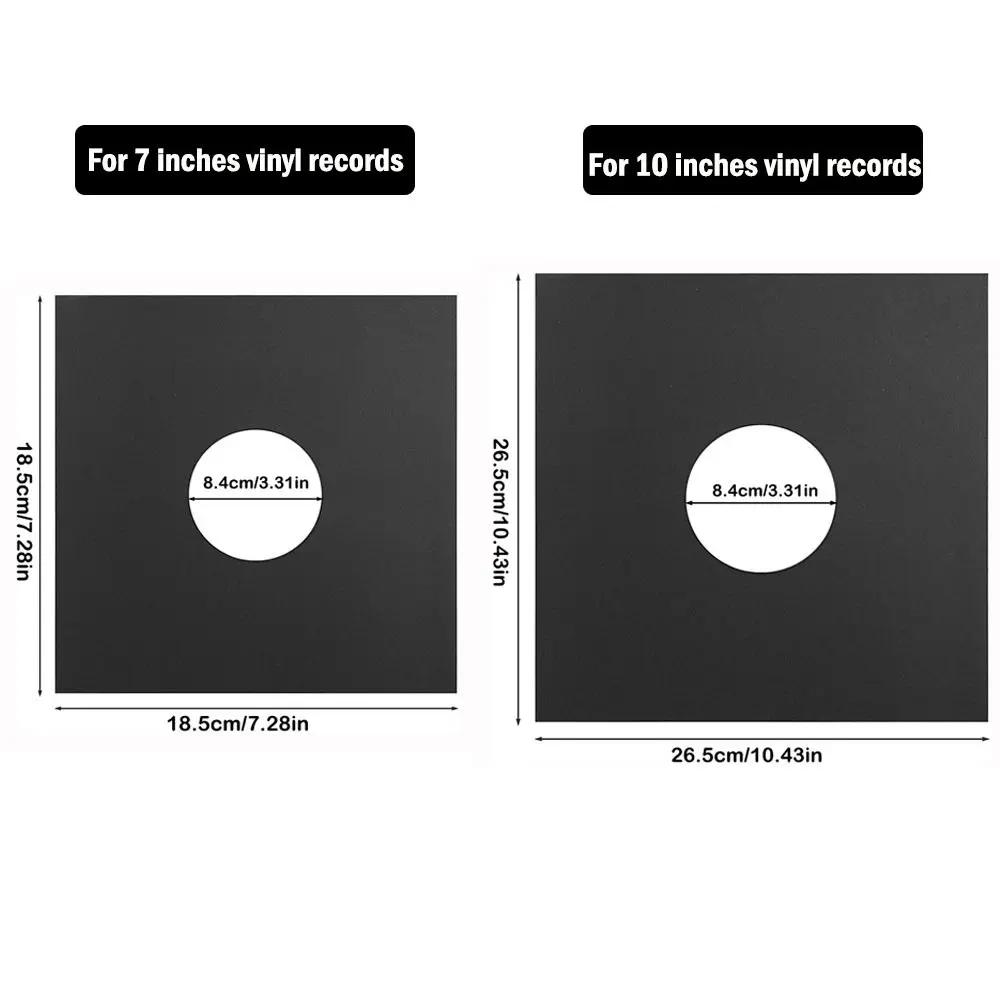 New 7/10 Inch Vinyl Records Sleeve Kraft Paper Square Outer Record Sleeves Reusable LP Vinyl Record Cover