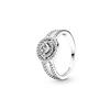 925 Silver Shining Double Ring Women Rings 199408C01