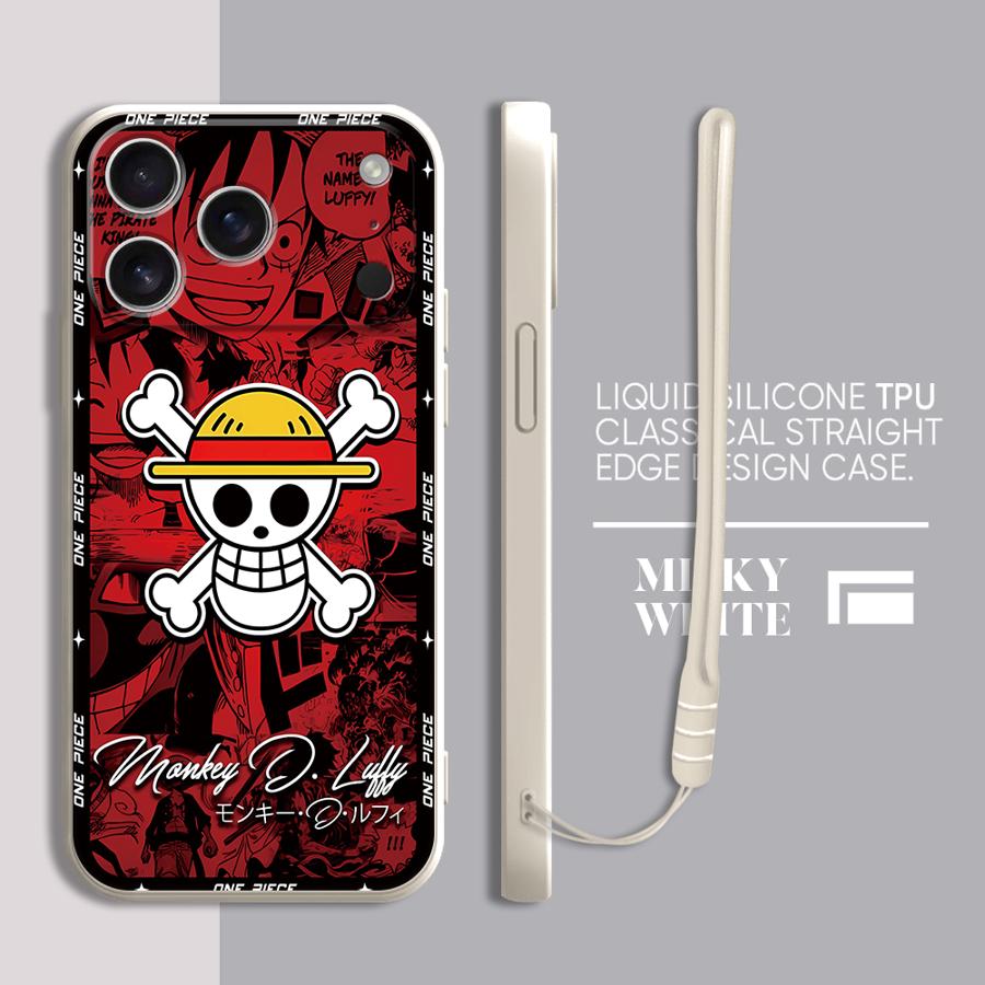 One Piece Red Green Cool Phone Cover Case for Apple iPhone 17 Pro Max 15 Air 13 Mini 7 8 11 XS XR 12 Plus 16