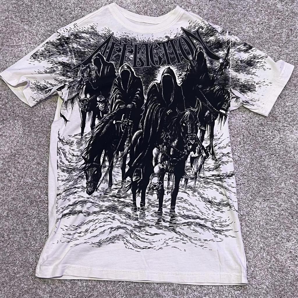 Summer Affliction Vintage Tee Oversized Gothic Streetwear Men Women Unisex Retro Rock T-shirt Top