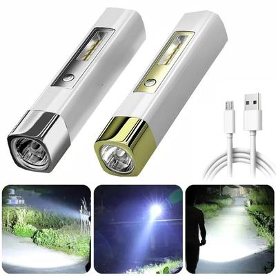 Mini lanternă Lumină laterală, portabilă, impermeabilă, reîncărcabilă, Power Bank, cort multifuncțional, lampă de camping, iluminat, pescuit
