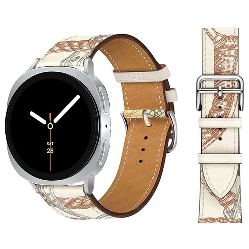 Exquisite leather band For Samsung Galaxy Watch 8 strap 40mm 44mm metal buckle Bracelet correa Galaxy Watch 8 classic 46mm bands