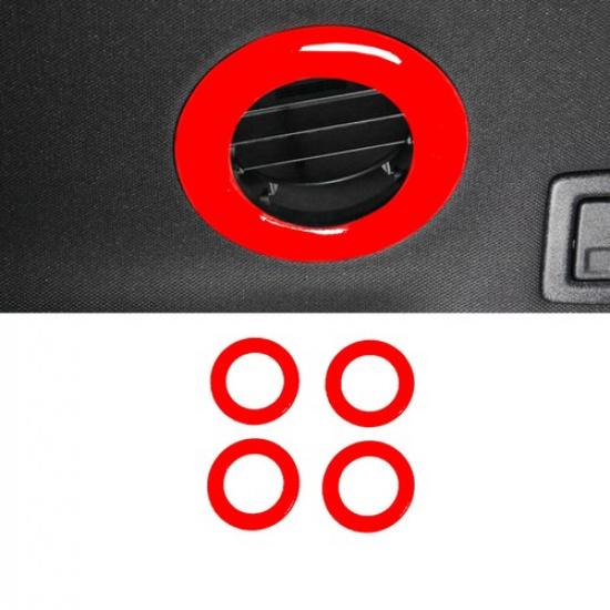 Car Rear Air Outlet Vent Cover Trim 4PCS For Ford Explorer 2011- Bright Red
