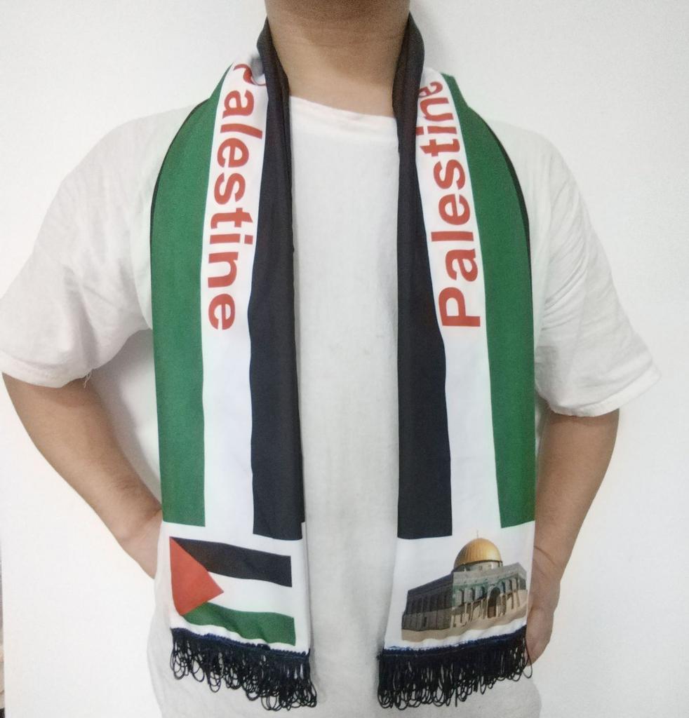 Printing Palestine Flag Polyester Scarf Outdoor Use Fan Football Souvenir Gift
