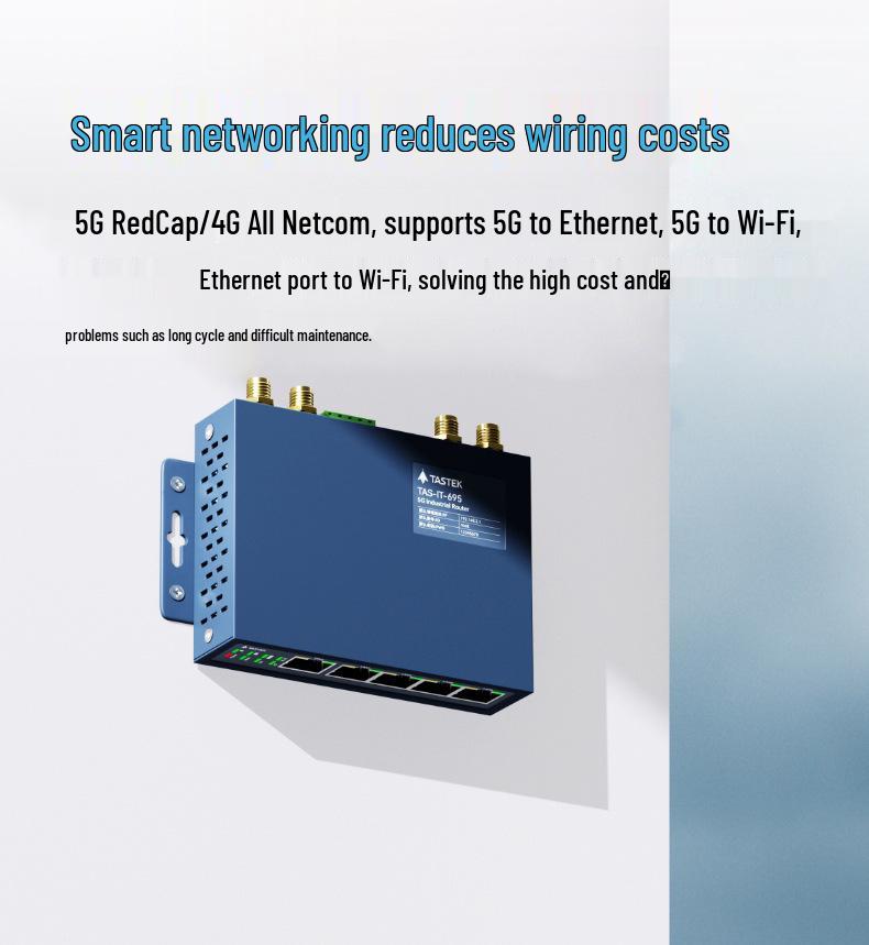 Industrial 5G Multi-Port Router with Full Network Support & WiFi CPE Phone Slot