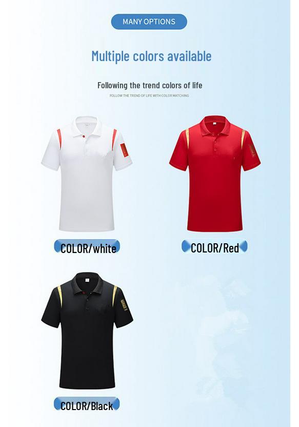 Unisex Chinese-Style Polo Shirt: Summer Team Uniform, Lapel Short Sleeve Sports Training Top