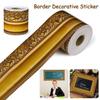 Gold Poster Border Stickers Self-Adhesive Photo Frame New Black Board Stickers  Party Decoration