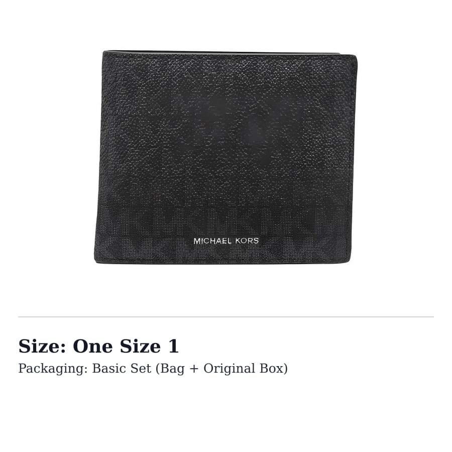 MICHAEL KORS Mason Artificial Leather Wallet Small Men's Black 39S0LMSF1B-001
