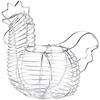 ABJI-Chicken Basket For Eggs, Chicken Shaped Egg Holder, Rustic Round Baskets Gathering Egg With Handle