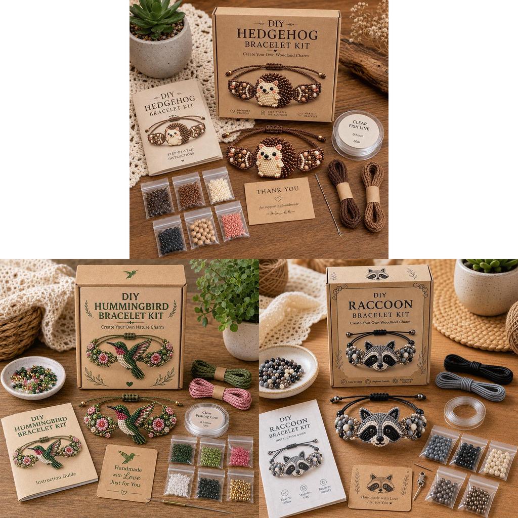 Kit Creativo per la Realizzazione di Braccialetti con Perline a Forma di Polpo con Materiale Giada per Artigianato di Gioielli Fai da Te