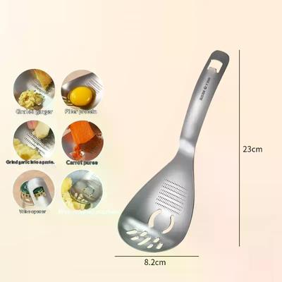 Multifunctional Stainless Steel Kitchen Utensil For Cooking Garlic Ginger Vegetable Grater Grinder Spoon Kitchen Supplies