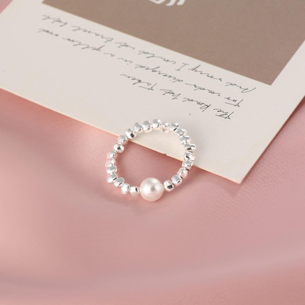 Brushed Plain Ring, Female Niche Light Luxury, High Sense, Irregular Index Finger Ring, Can't Lose Color, Ring Tide