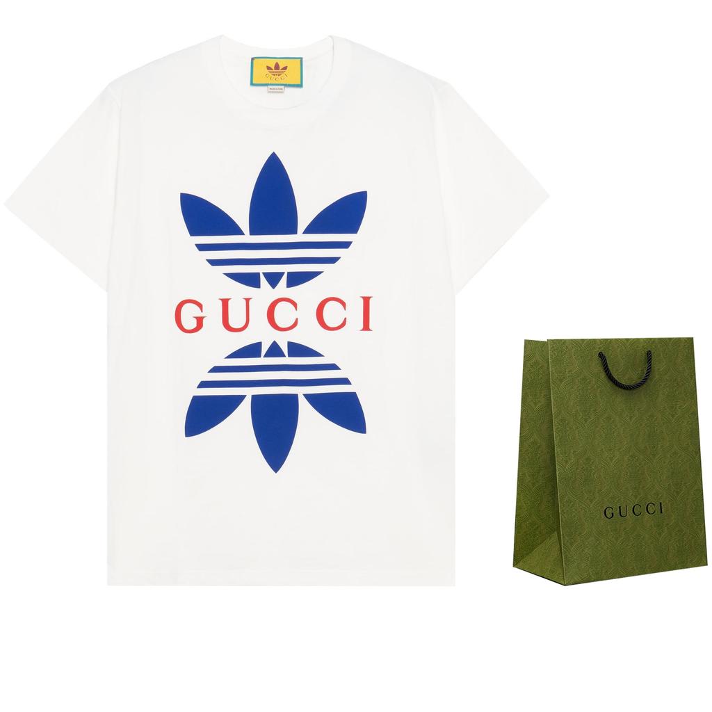Gucci x adidas Cotton T-shirt 'White' Men's 548334-XJEMJ-9280