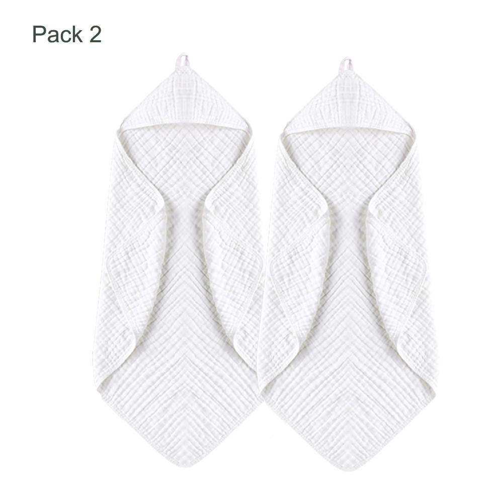 

2 упаковки 35*35 дюймов детские банные полотенца с капюшоном 100% муслиновый хлопок полотенце для новорожденных с капюшоном для младенцев, малышей и детей постарше