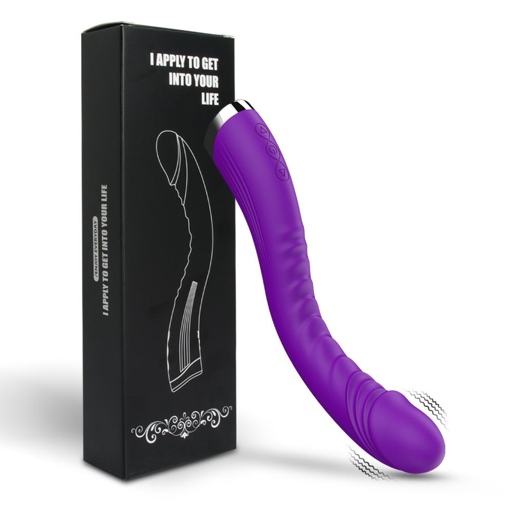Vibrator lung Dildo Jucării sexuale pentru femei Baghetă magică Vibro puternică Clitoris și Stimulator punct G Masturbare feminină Produse pentru adulți