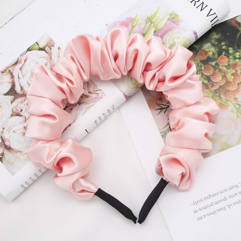 Lystrfac Slik Volume Wave Scrunchies Headband for Women Girls Fashion Hairbands Big Size Head Band Bezel Hair Accessories