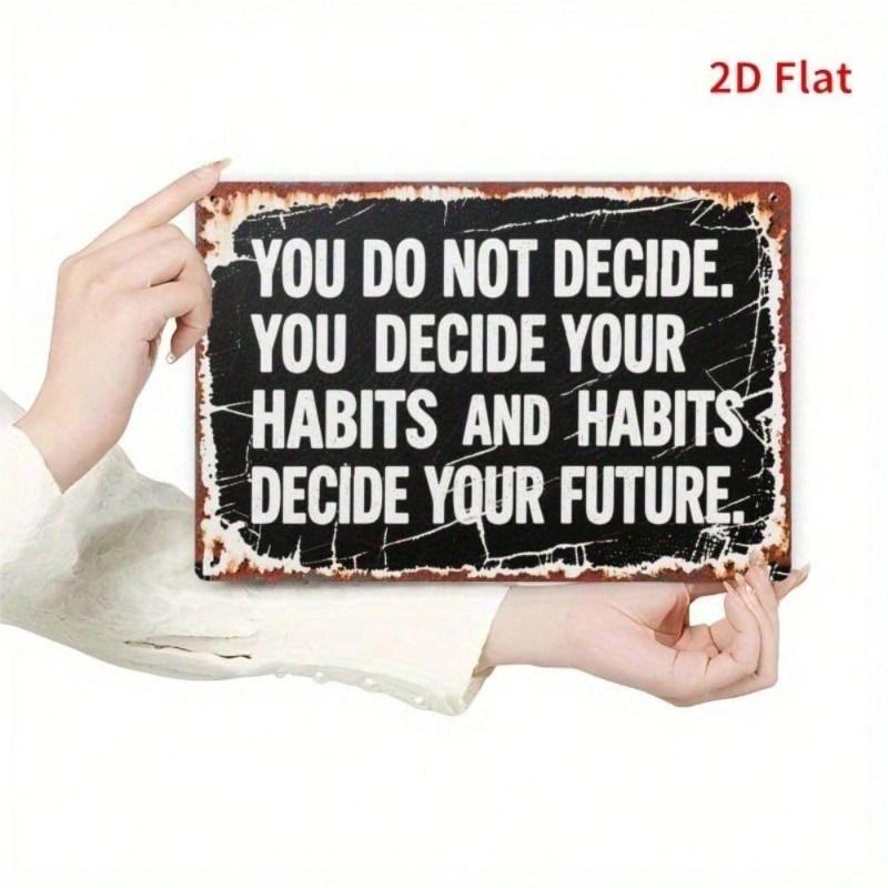 Vintage Metal Wall Poster Retro Quote Tin Sign Home Decor