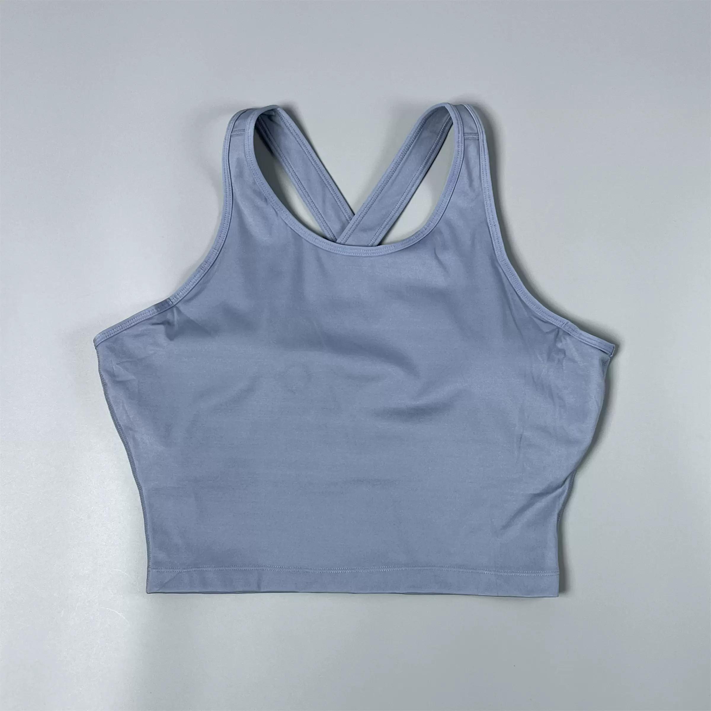 Fl Large Size Nude-Feel Brushed Fabric Cross-Back Sports Bra for Women, Quick-Dry Breathable Yoga Fitness Running Underwear 3XL синий