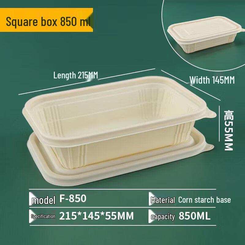 Disposable Rectangular Food Containers with Lids