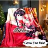 Custom Name Anya Sweet Fan Family Blanket Ideal Bedding Blanket Perfect for Travel, Camping, Living Rooms, Offices, Sofas, Fan Christmas Gift