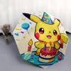 1pc Pikachu's Birthday Celebration Automatic Folding Umbrella - 3 Folding Design, Vivid Cartoon Pattern, Suitable for Outdoor Activities, A Gift for F
