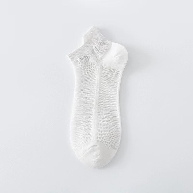 Men's Odor-Resistant Cotton Boat Socks - Low-Cut, Sweat-Absorbent, Invisible, Solid Colors for Spring/Summer