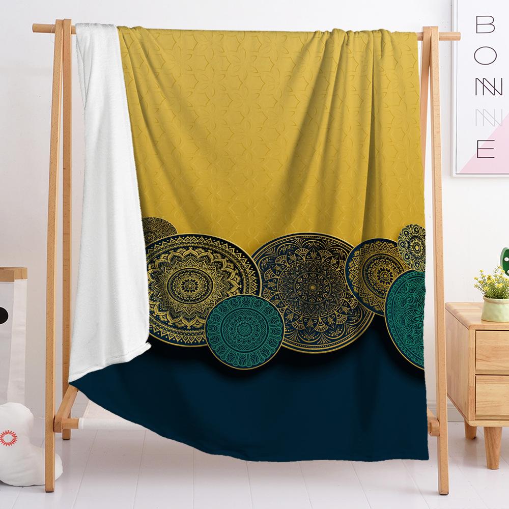 Flannel Blanket Bedroom Blanket European And American Size Blanket Digital Printing