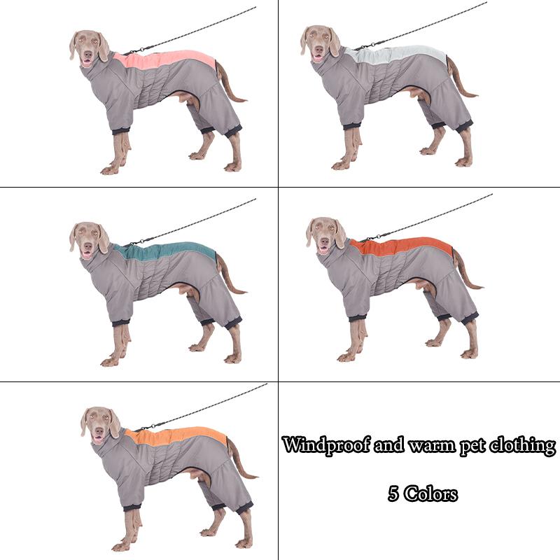 Medium Large Dogs Vest Jacket Waterproof Reflective Dog Jacket  Outfit  Winter Warm Thicken Pet Dog Coat Clothes