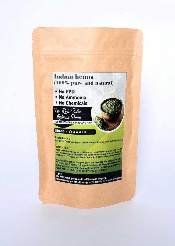 Indische Henna-Auburn natürliche Haarfarbe Pulver Farbstoff Conditioner Packung von 60 g