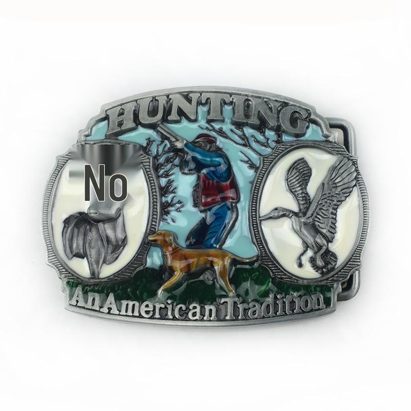 Hunting Series Zinc Alloy Sika Deer Buckle - American Hunter Trousers Belt