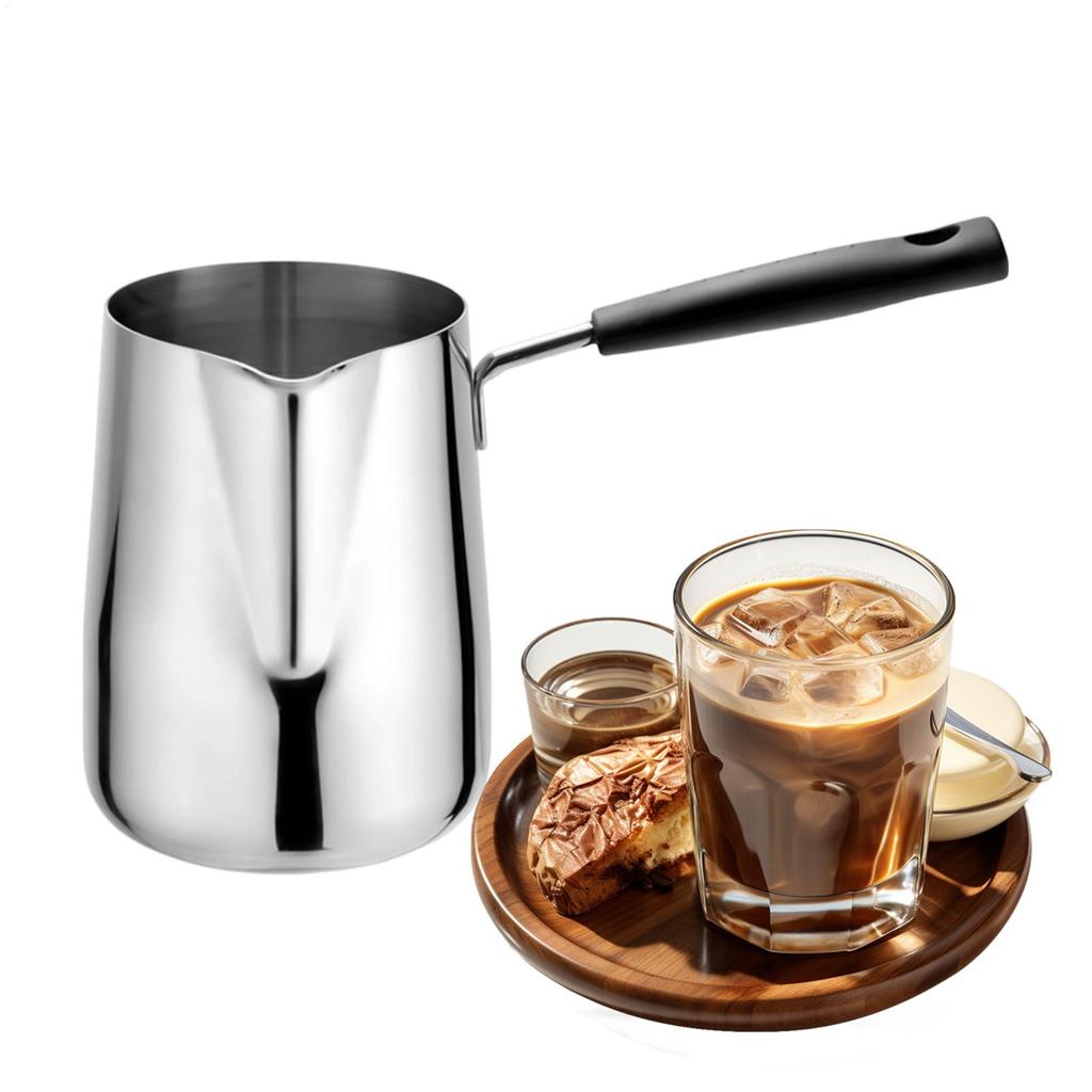600ml Turkish Coffee Pot with Pouring Spout, Stovetop Ibrik for Brewing Coffee, Milk Tea, Hot Chocolate, Ideal for Home, Kitchen