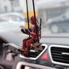 Anime Car Mirror Hanging Pendant Deadpool Ornaments Auto Functional Rear View Mirror Charm for Car Interior Decor Christmas Gift