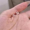 Elegant Pink Sugar Cube Stud Earrings for Women – Trendy, Versatile, and Sweet Ear Accessories
