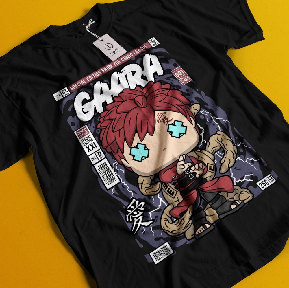 

Gaara Shirt Naruto Tshirt Rock Lee T-Shirt Madara Kakashi Itachi Timari Sasuke XL