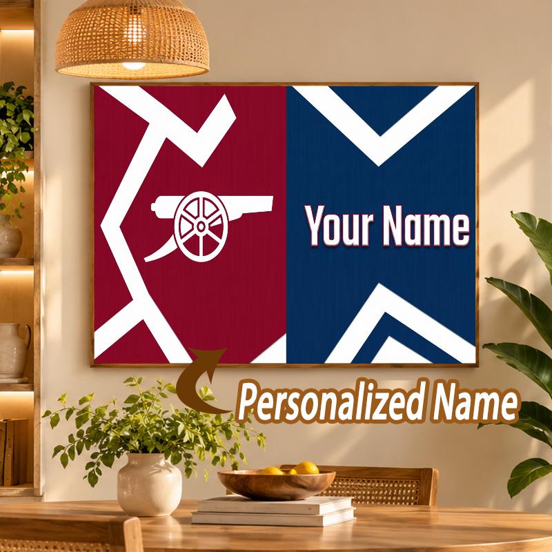 Custom Name Arsenal 5D Diamond Painting Personalized Full Drill Diamond Art Kit Gift
