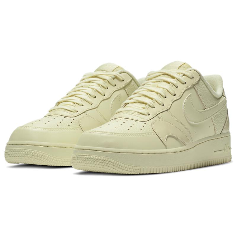 Nike Air Force 1 Low Misplaced Swooshes Pale Yellow Sneakers CK7214-700