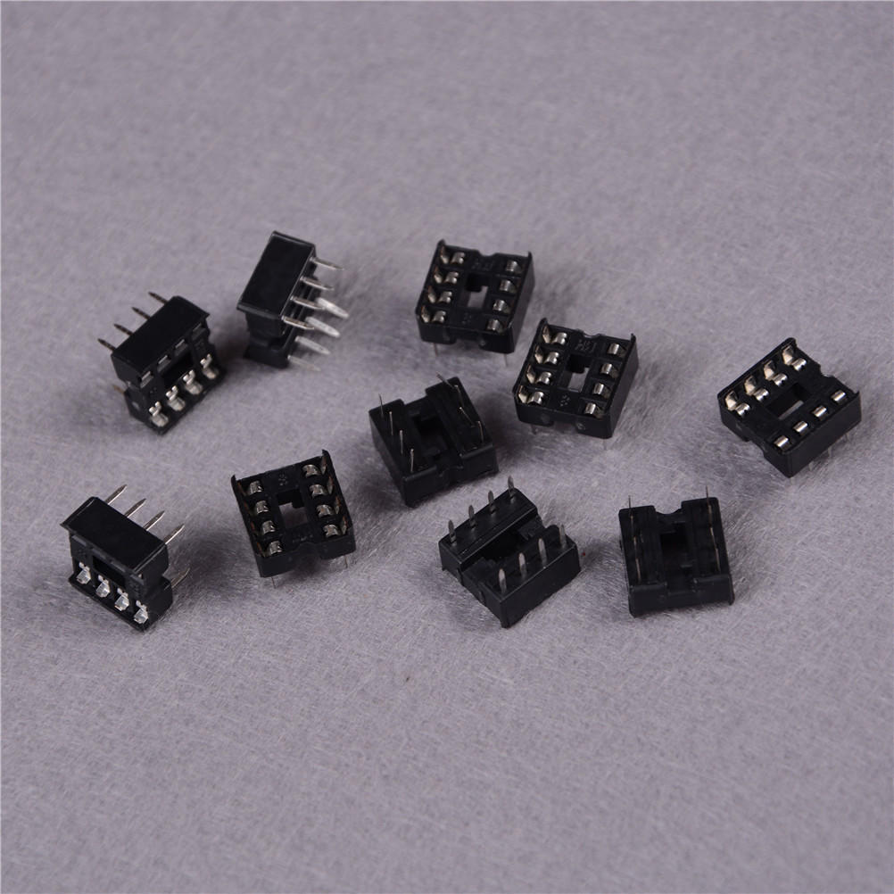 💰Kaufe 100PCS 8 Pin DIP Pitch Integrated Circuit IC Sockel Adapter Löttyp zum besten Preis im