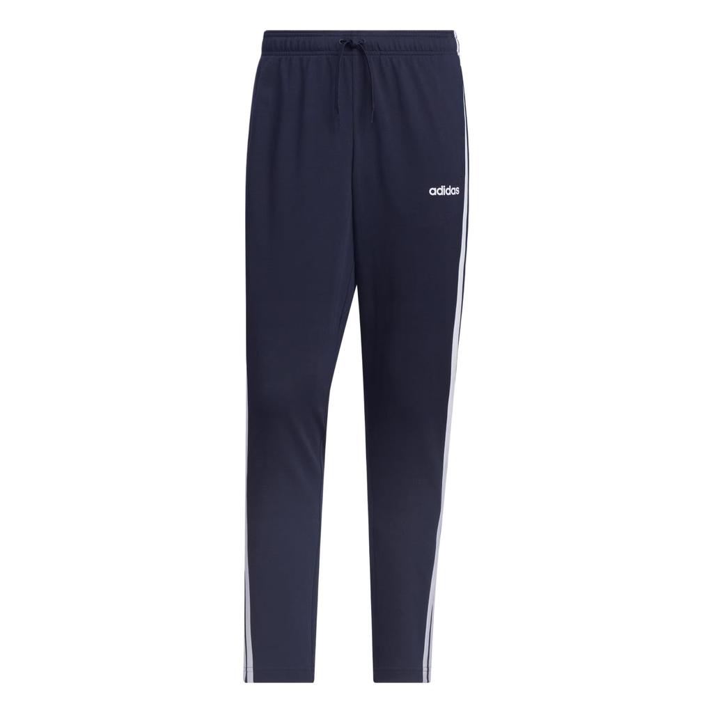 Adidas Essentials Single Jersey Open Hem Side Stripe Retro Classic Fashion Casual Pants Unisex Pants Legend-Ink-Blue White KB0785
