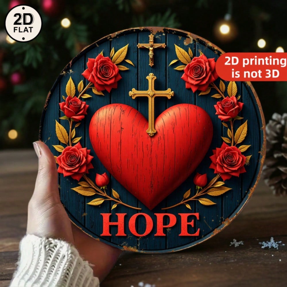 

Flat Metal Sign, 2D Tin Plaque Home Decor Wall Art